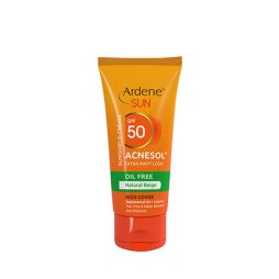 کرم ضدآفتاب آکنه سول پلاس SPF50 رنگی فاقد چربی آردن سان